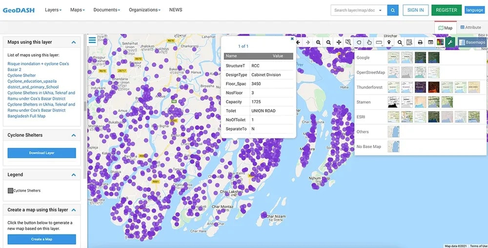 Development of GeoDASH — A Web Based GIS Application on Open Source Platform